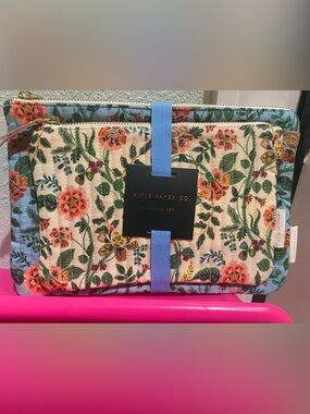 Rifle Paper Co. Cream Floral Quilted Pouch Set